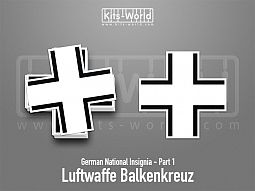 Kitsworld SAV Sticker - German National Insignia - Luftwaffe Balkenkreuz 6 